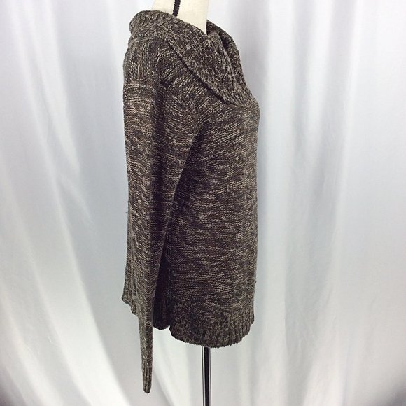 Great Northwest Indigo Cowl Neck Sweater Womens Size Large Brown - Picture 2 of 7